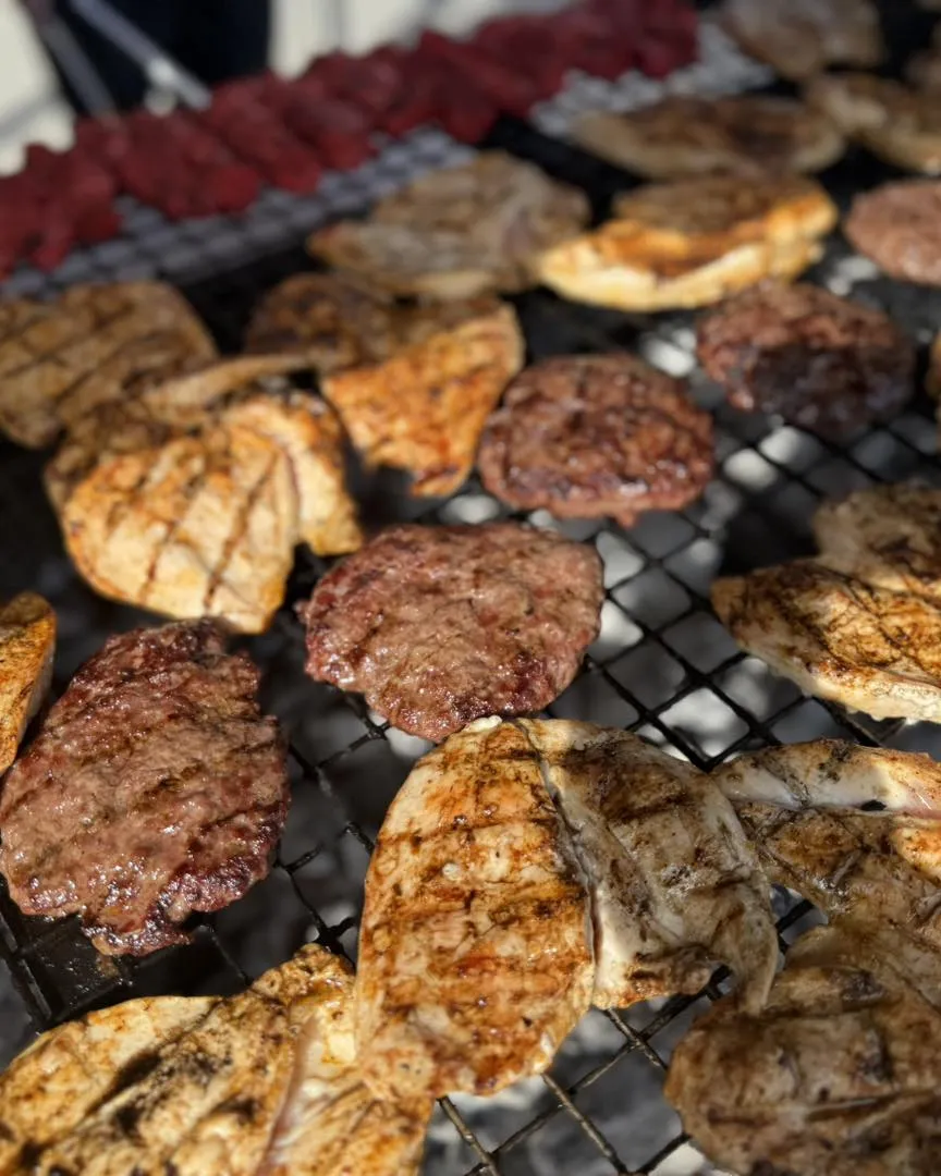 Mixed grill — chicken, burgers and kebabs